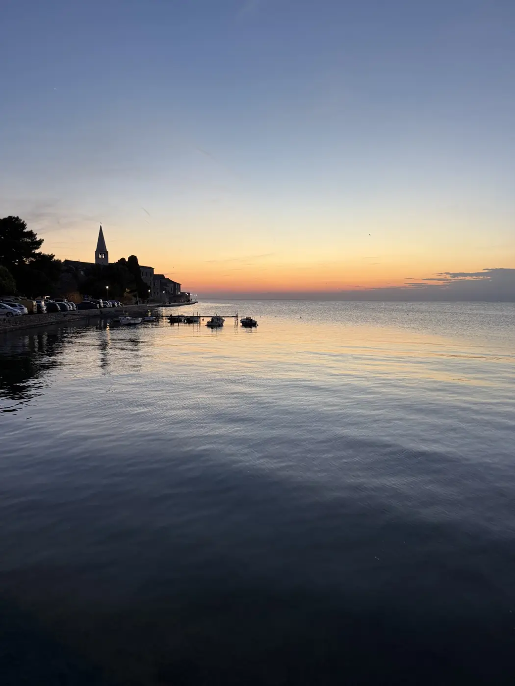 Sunset at Poreč in Croatia